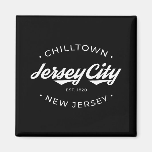 Jersey City New Jersey Chilltown - Black - Small - マグネット (正面)
