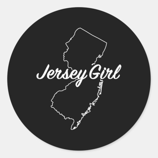 Jersey Girl New Jersey  ラウンドシール (正面)