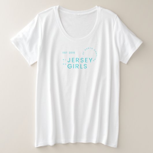 Jersey Girls of North Carolina plus size tee プラスサイズTシャツ (デザイン正面)
