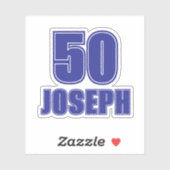 Jersey Number with Name Sticker, Sports Themed シール (シート)