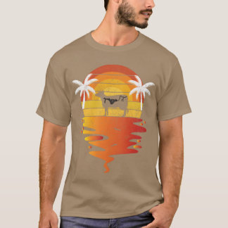 Jersey shirt 70s vintage retro sunset Cows girl Tシャツ