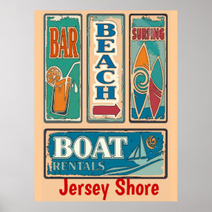 Jersey Shoreシンボルや象徴の変更または編集文字 ポスター