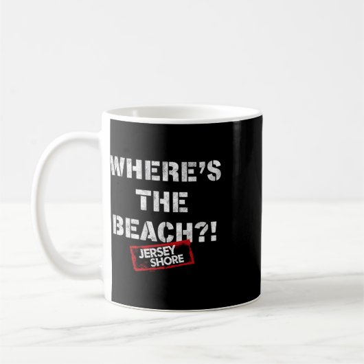 Jersey Shore - ビーチはどこ コーヒーマグカップ (左)