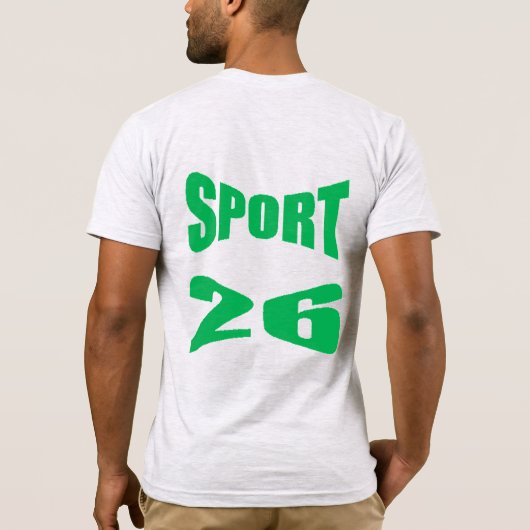 Jersey Short Sleeve T-Shirt back ash SPORT 26 Tシャツ (裏面)