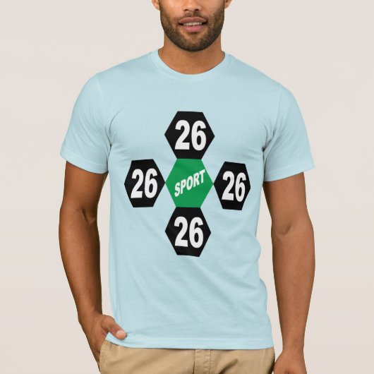 Jersey Short Sleeve T-Shirt  DESIGN  SPORT 26 Tシャツ (正面)