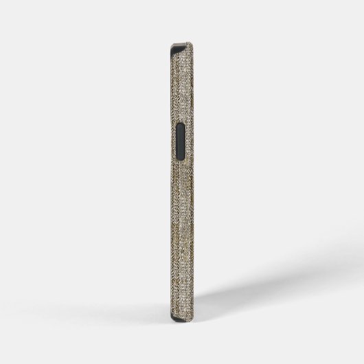 Jersey Stripe Knit Pattern in Soft Beige iPhoneケース (右側面)