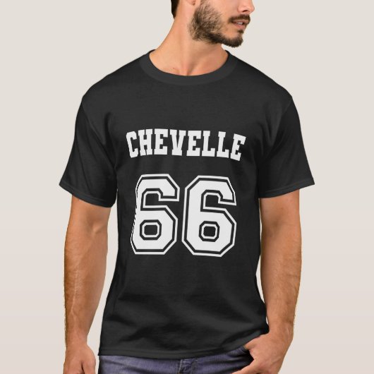 Jersey Style Chevelle 66 1966 Old School Muscle Ca Tシャツ (正面)