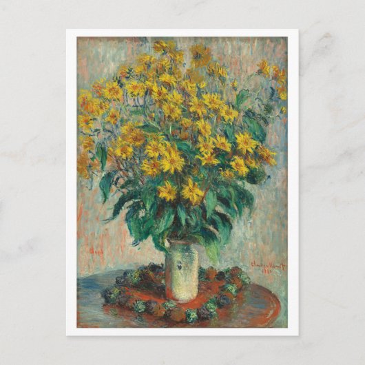 Jerusalem Artichoke Flowers 絵画's Monet ポストカード (正面)