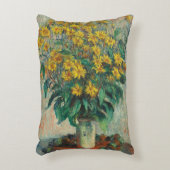 Jerusalem Artichoke Flowers by Claude Monet アクセントクッション (正面(垂直))