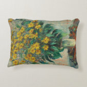 Jerusalem Artichoke Flowers by Claude Monet アクセントクッション (裏面)