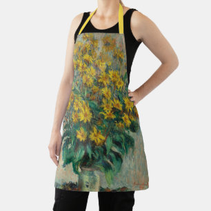 Jerusalem Artichoke Flowers by Claude Monet エプロン