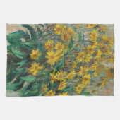 Jerusalem Artichoke Flowers by Claude Monet キッチンタオル (横)