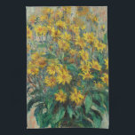 Jerusalem Artichoke Flowers by Claude Monet キッチンタオル<br><div class="desc">Jerusalem Artichoke Flowers (1880) by Claude Monetは、ヴィンテージの印象派のアート素晴らしフローラスチルライフの一つ絵画で、黄色いエルサレムのアーティチョークの花が花瓶に咲いている。アーティストについて：クロード・モネ(1840-1926)は印象派の運動の創始者であフランスのり絵画、その絵画の大部分は「空中に浮かぶ」（野外に浮かぶ）スタイル印象派の風景である。</div>