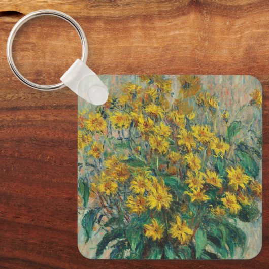 Jerusalem Artichoke Flowers by Claude Monet キーホルダー (正面)