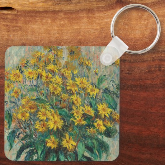 Jerusalem Artichoke Flowers by Claude Monet キーホルダー (裏面)