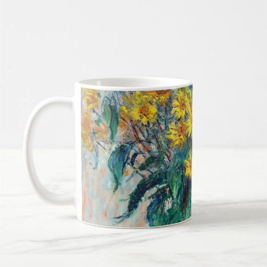 Jerusalem Artichoke Flowers by Claude Monet コーヒーマグカップ (左)