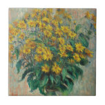 Jerusalem Artichoke Flowers by Claude Monet タイル<br><div class="desc">Jerusalem Artichoke Flowers (1880) by Claude Monetは、ヴィンテージの印象派のアート素晴らしフローラスチルライフの一つ絵画で、黄色いエルサレムのアーティチョークの花が花瓶に咲いている。アーティストについて：クロード・モネ(1840-1926)は印象派の運動の創始者であフランスのり絵画、その絵画の大部分は「空中に浮かぶ」（野外に浮かぶ）スタイル印象派の風景である。</div>