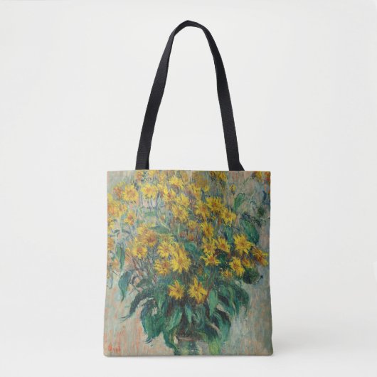 Jerusalem Artichoke Flowers by Claude Monet トートバッグ (正面)