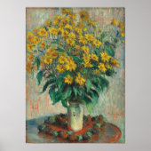 Jerusalem Artichoke Flowers by Claude Monet ポスター (正面)