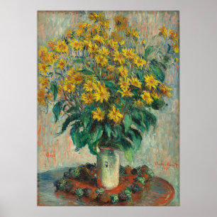 Jerusalem Artichoke Flowers by Claude Monet ポスター