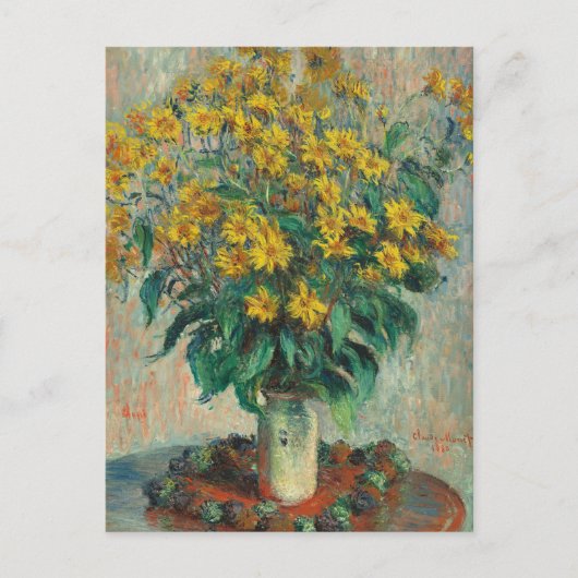 Jerusalem Artichoke Flowers by Claude Monet ポストカード (正面)