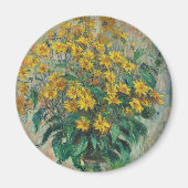 Jerusalem Artichoke Flowers by Claude Monet マグネット (正面)
