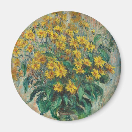Jerusalem Artichoke Flowers by Claude Monet マグネット (正面)