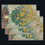 Jerusalem Artichoke Flowers by Claude Monet ラッピングペーパーシート<br><div class="desc">Jerusalem Artichoke Flowers (1880) by Claude Monetは、ヴィンテージの印象派のアート素晴らしフローラスチルライフの一つ絵画で、黄色いエルサレムのアーティチョークの花が花瓶に咲いている。アーティストについて：クロード・モネ(1840-1926)は印象派の運動の創始者であフランスのり絵画、その絵画の大部分は「空中に浮かぶ」（野外に浮かぶ）スタイル印象派の風景である。</div>