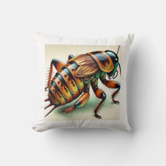 Jerusalem cricket 130924IREF210 - Watercolor クッション (正面)
