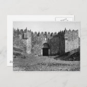 Jerusalem Damascus Gateヴィンテージ1870写真 ポストカード (正面/裏面)