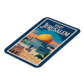 Jerusalem Israel Illustration Travel Art Vintage マグネット (左側)
