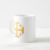 Jerusalemkreuz cross Jerusalem コーヒーマグカップ (正面左)