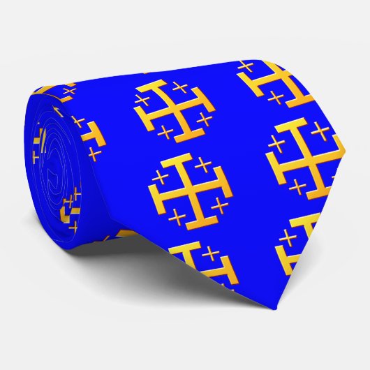 Jerusalemkreuz cross Jerusalem ネクタイ (ロール)