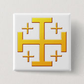 Jerusalemkreuz cross Jerusalem 缶バッジ (正面)