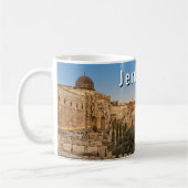 Jerusalem's Mount Olive and Al Aqsa Mosque コーヒーマグカップ (左)