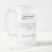 JessおよびブライアンGPのコレクターのコップ フロストグラスビールジョッキ (左)