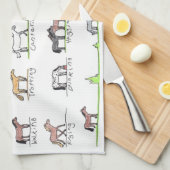 Jessの子馬 キッチンタオル (四つ折り)