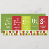 JESS 2面聖なる書物、 経典詩クリスマスカード シーズンカード (正面/裏面)