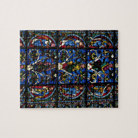 Jesseの西のfacadの尖頭アーチ窓の木 ジグソーパズル (横)