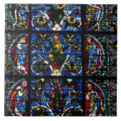 Jesseの西のfacadの尖頭アーチ窓の木 タイル (正面)