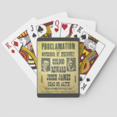 Jesseは及びフランクジェームスは死んだか生きたカードがほしいと思いました トランプ (裏面)