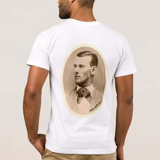 Jesseジェームスの違法の銀行強盗の漫画本 Tシャツ (裏面)