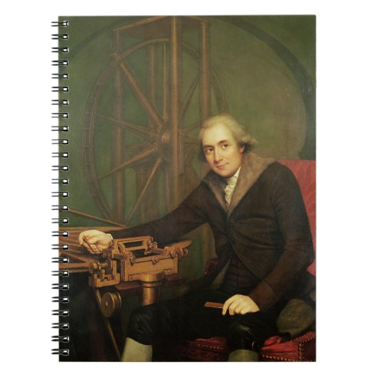 Jesse Ramsden (1735-1800年)のポートレート(canvの油 ノートブック (正面)