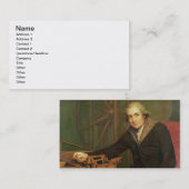 Jesse Ramsden (1735-1800年)のポートレート(canvの油 名刺 (正面/裏面)