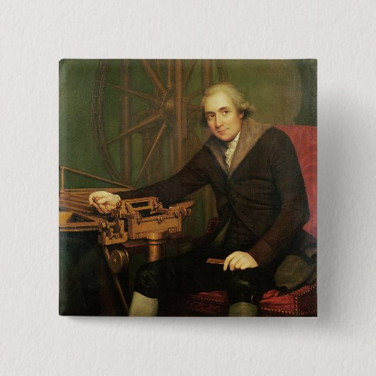 Jesse Ramsden (1735-1800年)のポートレート(canvの油 缶バッジ (正面)