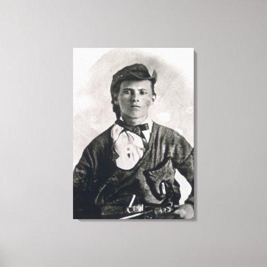 Jesse Woodson James （写真b/w） キャンバスプリント (正面)