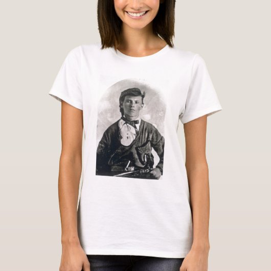 Jesse Woodson James (写真b/w) Tシャツ (正面)
