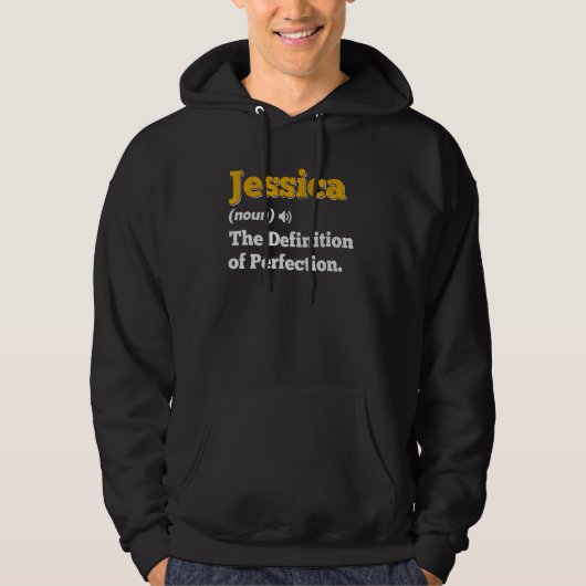 Jessicaギフト名パーソナライズされた誕生日名定義 パーカ (正面)