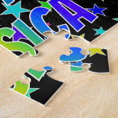 「JESSICA」名、おもしろい「ハッピーバースデー」 ジグソーパズル (側面)