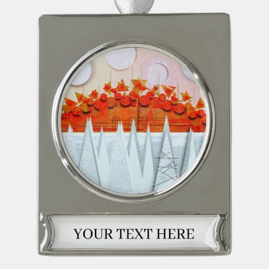 JESSICA ANNE FRANK "WINTER"  シルバープレートバナーオーナメント (正面)